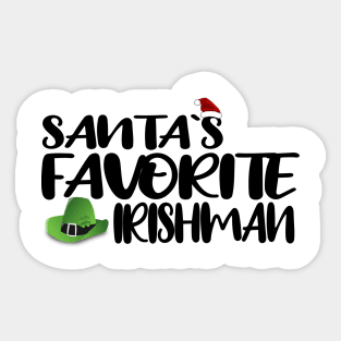 Santas Favorite Irishman Sticker